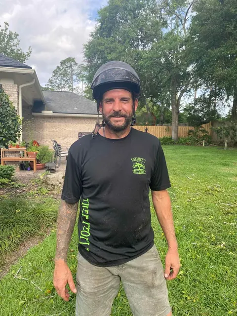 Jacob Forshee, former owner of Forshee's Tree Service, on a job site